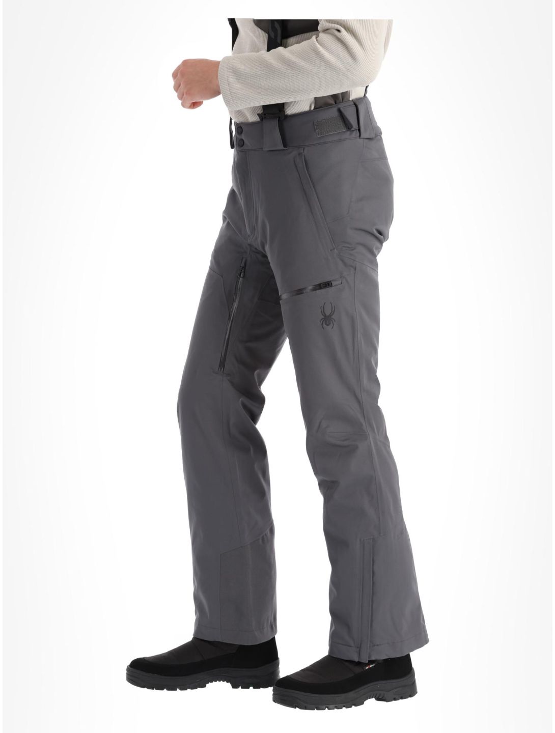 Spyder, Dare pantaloni da sci uomo Polar grigio 