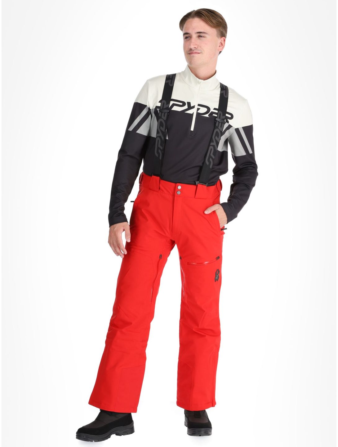 Spyder, Dare pantaloni da sci conformato corto uomo Spyder Red rosso 