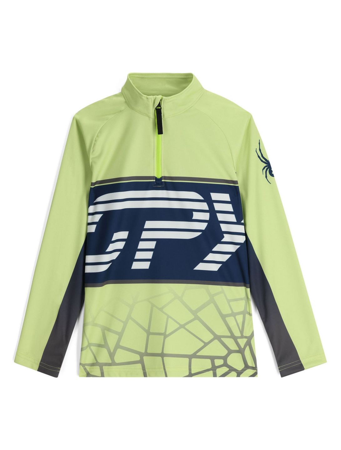 Spyder, Web 1/2 Zip maglione bambino Lime Ice giallo 