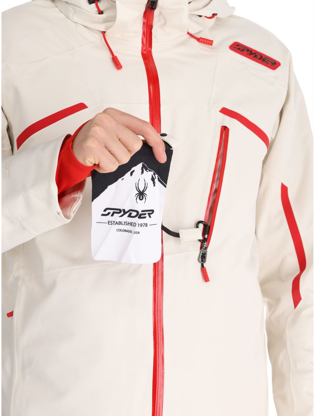 Spyder, Leader giacca sci uomo Vanilla Latte beige 