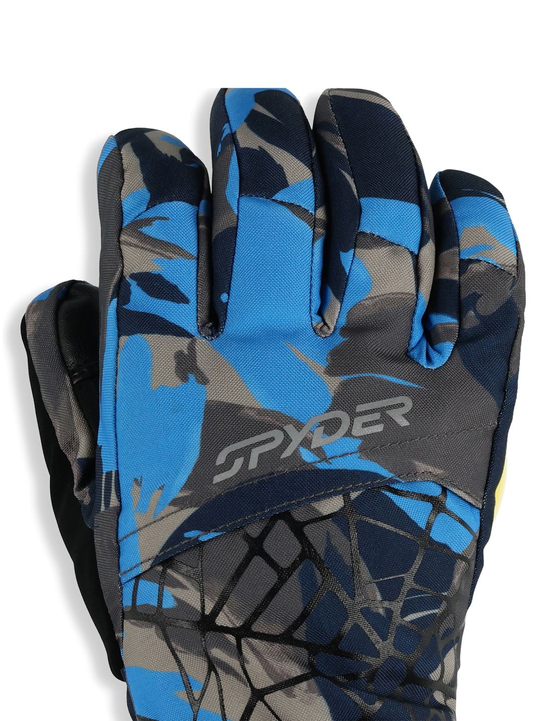 Spyder, Overweb guanti da sci bambino Camouflage Aether Blue blu 