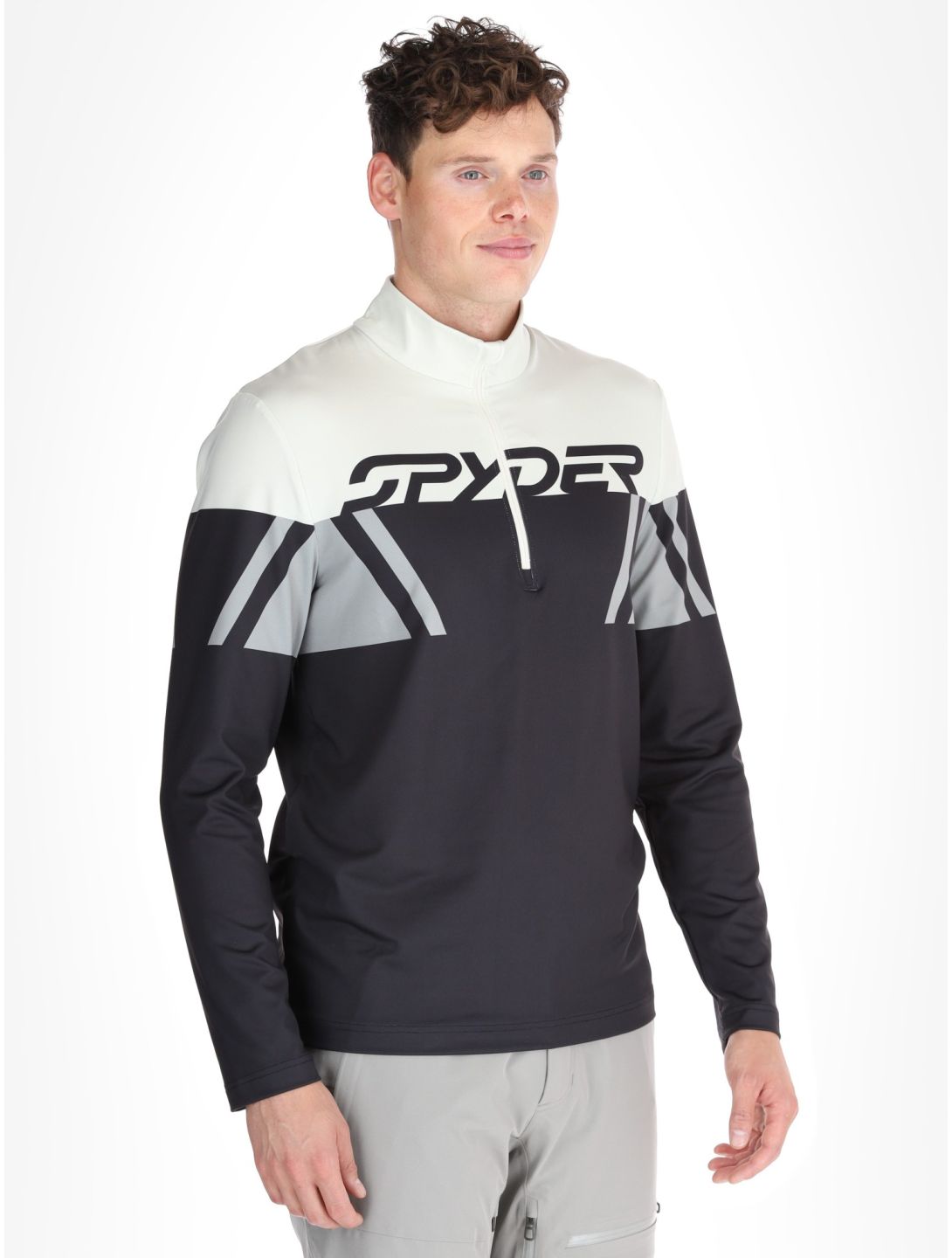 Spyder, Podium 1/2 Zip maglione uomo Black marrone, nero 