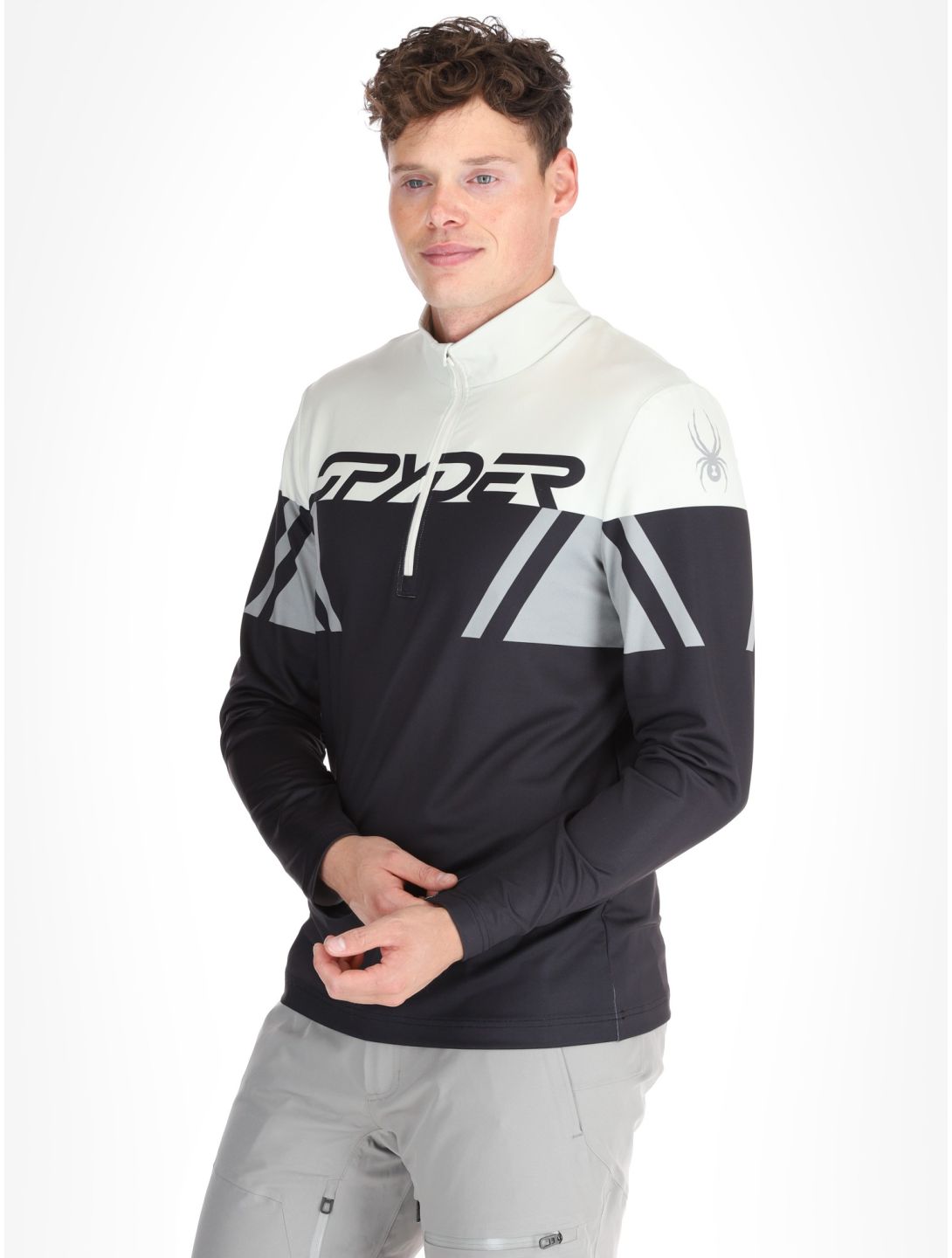 Spyder, Podium 1/2 Zip maglione uomo Black marrone, nero 