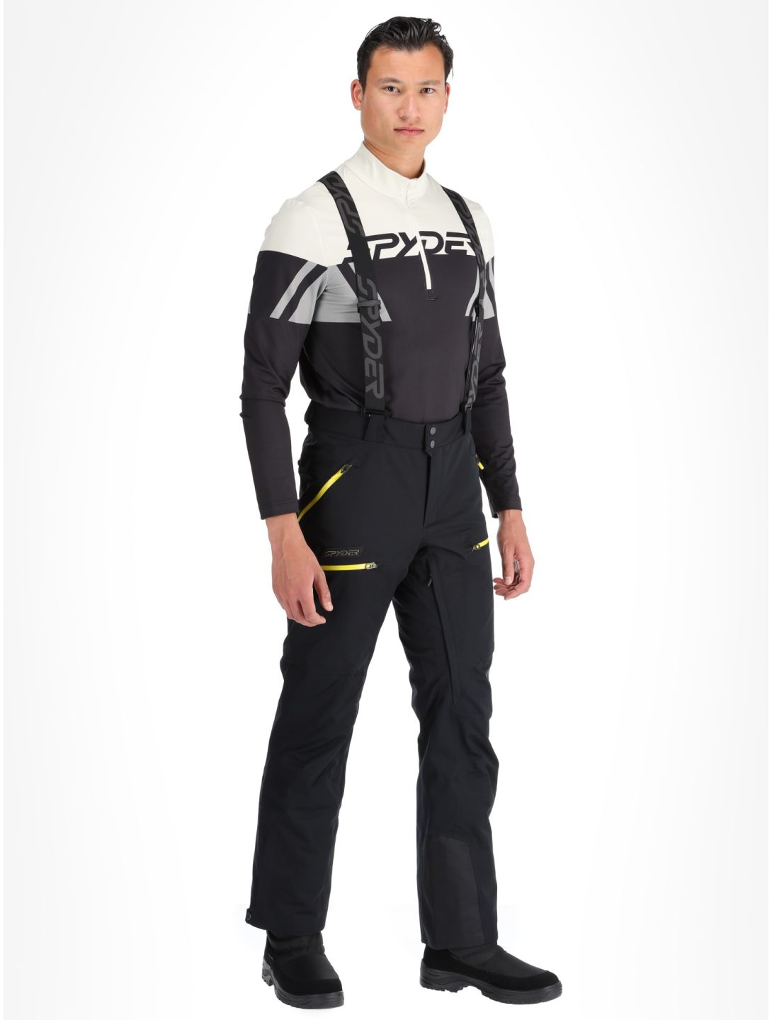 Spyder, Propulsion pantaloni da sci uomo Black nero 