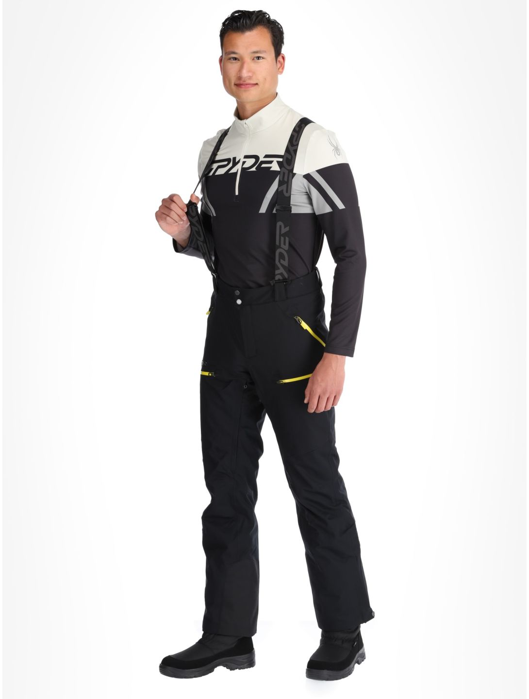 Spyder, Propulsion pantaloni da sci uomo Black nero 