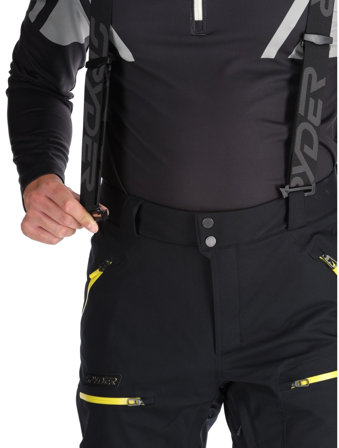 Spyder, Propulsion pantaloni da sci uomo Black nero 