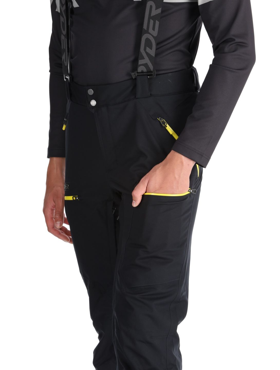 Spyder, Propulsion pantaloni da sci uomo Black nero 