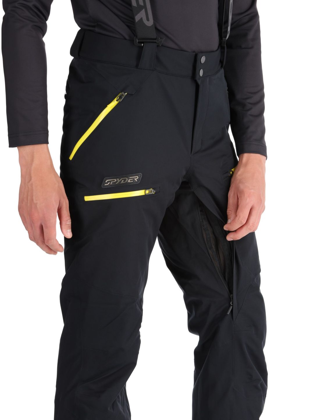 Spyder, Propulsion pantaloni da sci uomo Black nero 