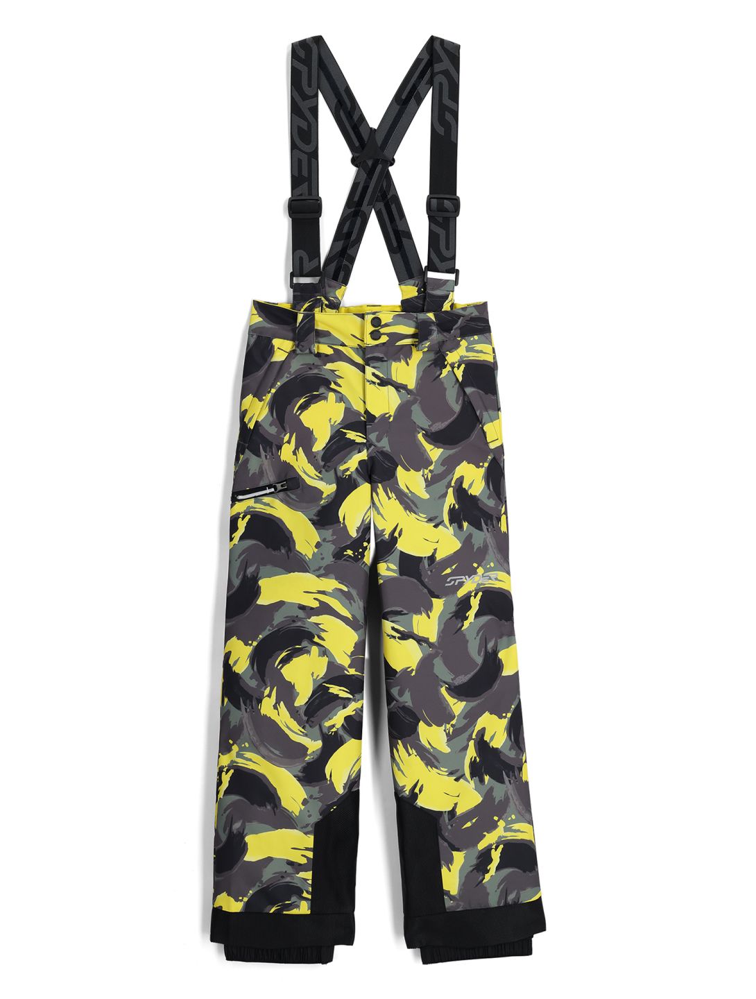 Spyder, Propulsion pantaloni da sci bambino Camouflage Acid Yellow giallo 