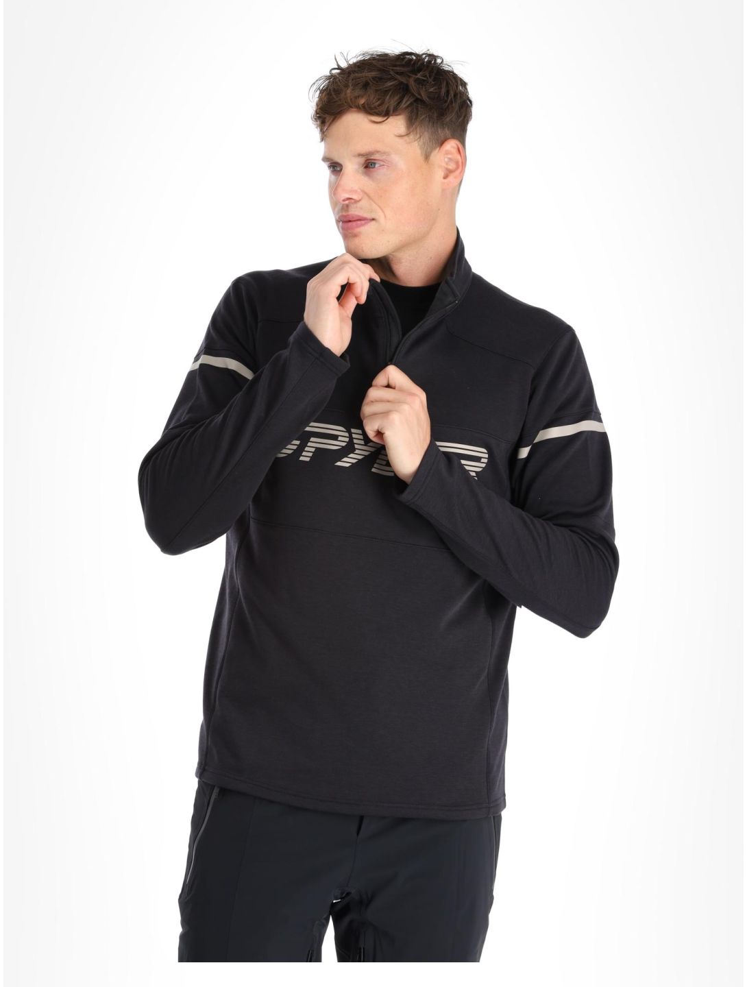 Spyder, Speed Fleece 1/2 Zip maglione uomo Black nero 