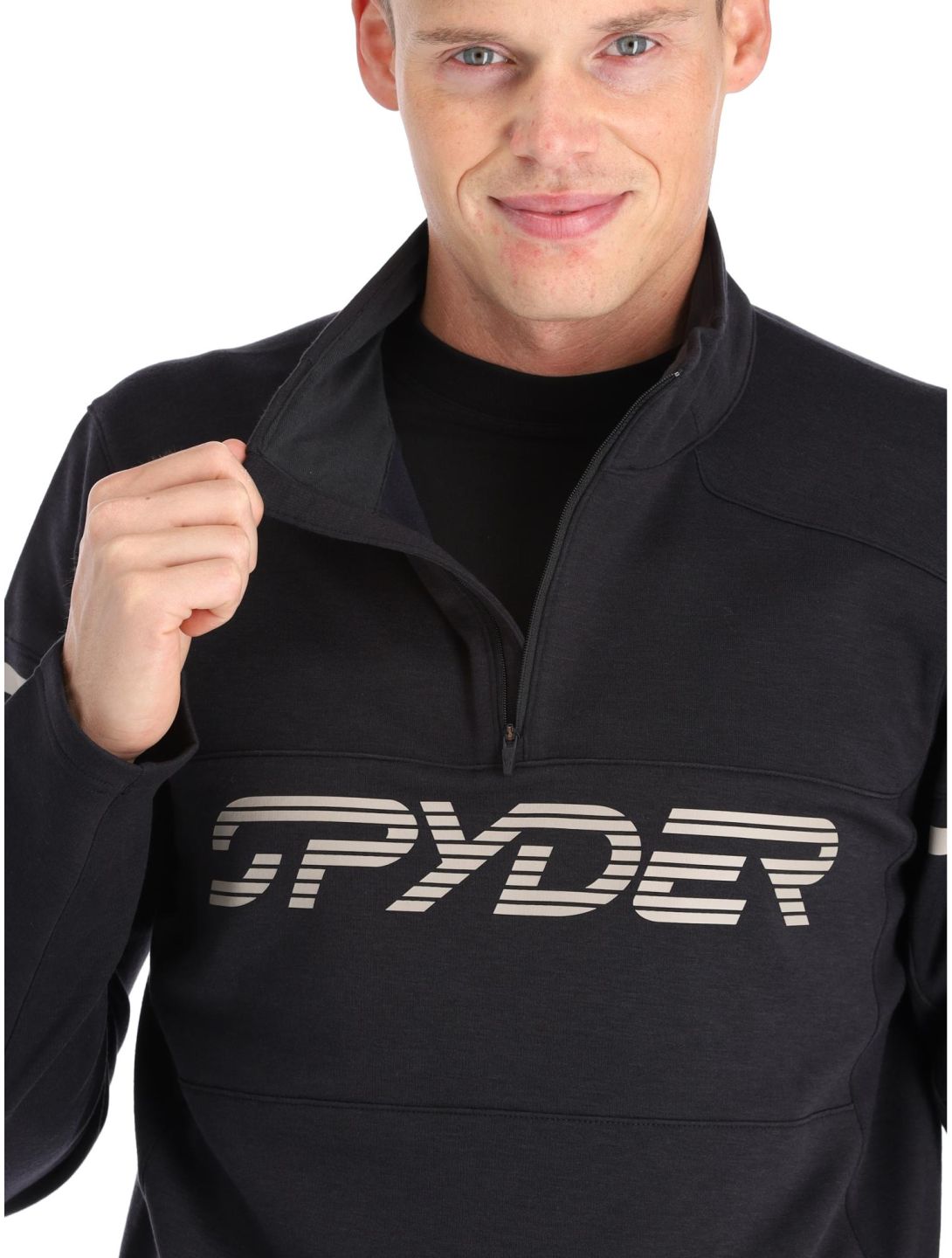 Spyder, Speed Fleece 1/2 Zip maglione uomo Black nero 