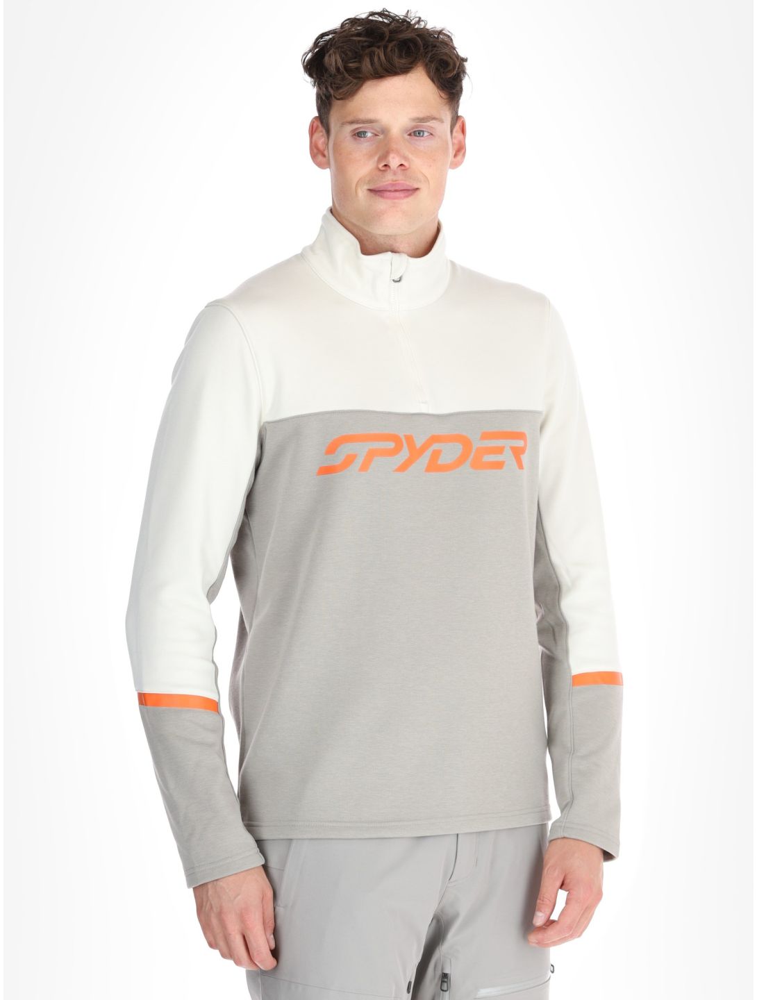 Spyder, Speed Fleece 1/2 Zip maglione uomo Concrete grigio 