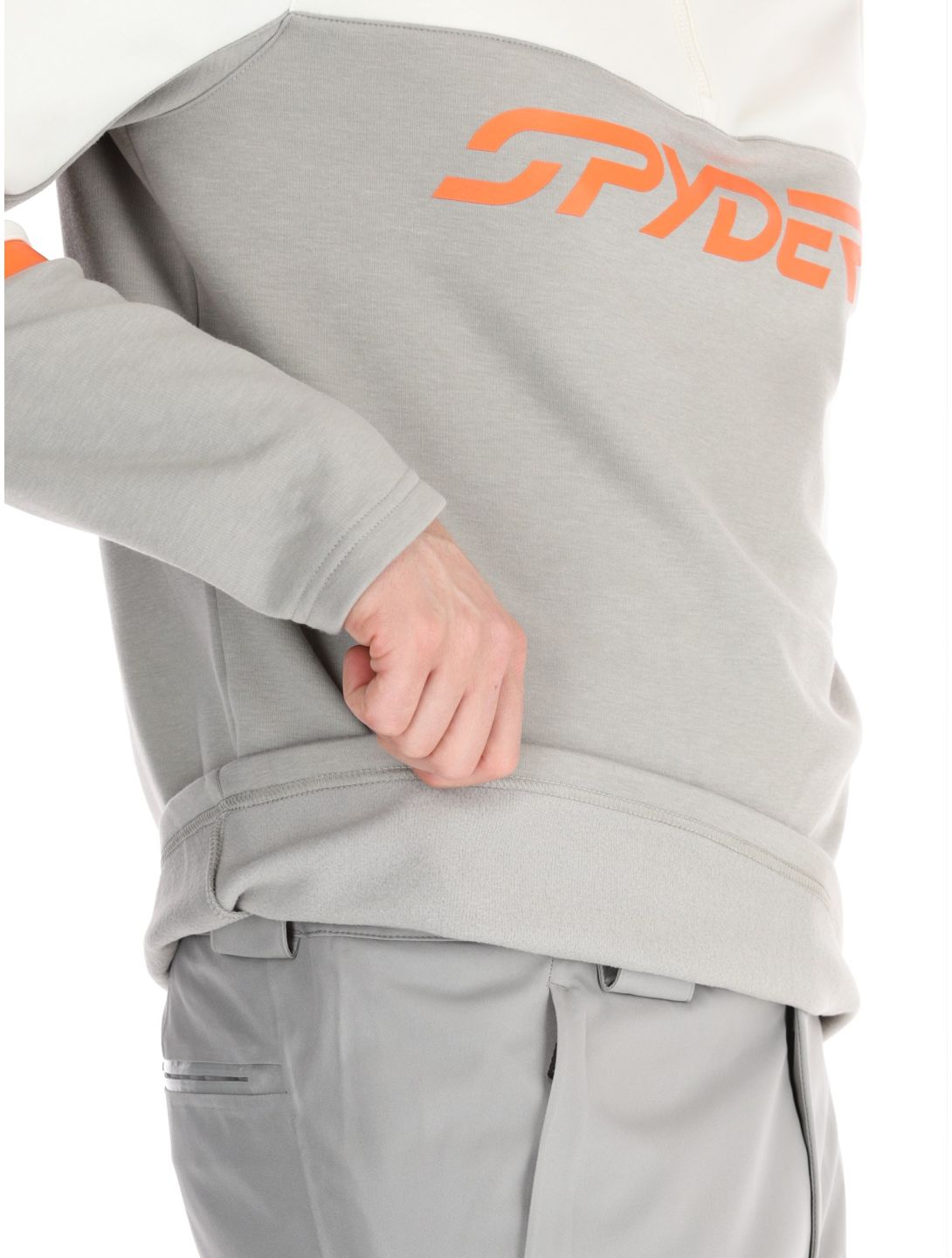 Spyder, Speed Fleece 1/2 Zip maglione uomo Concrete grigio 