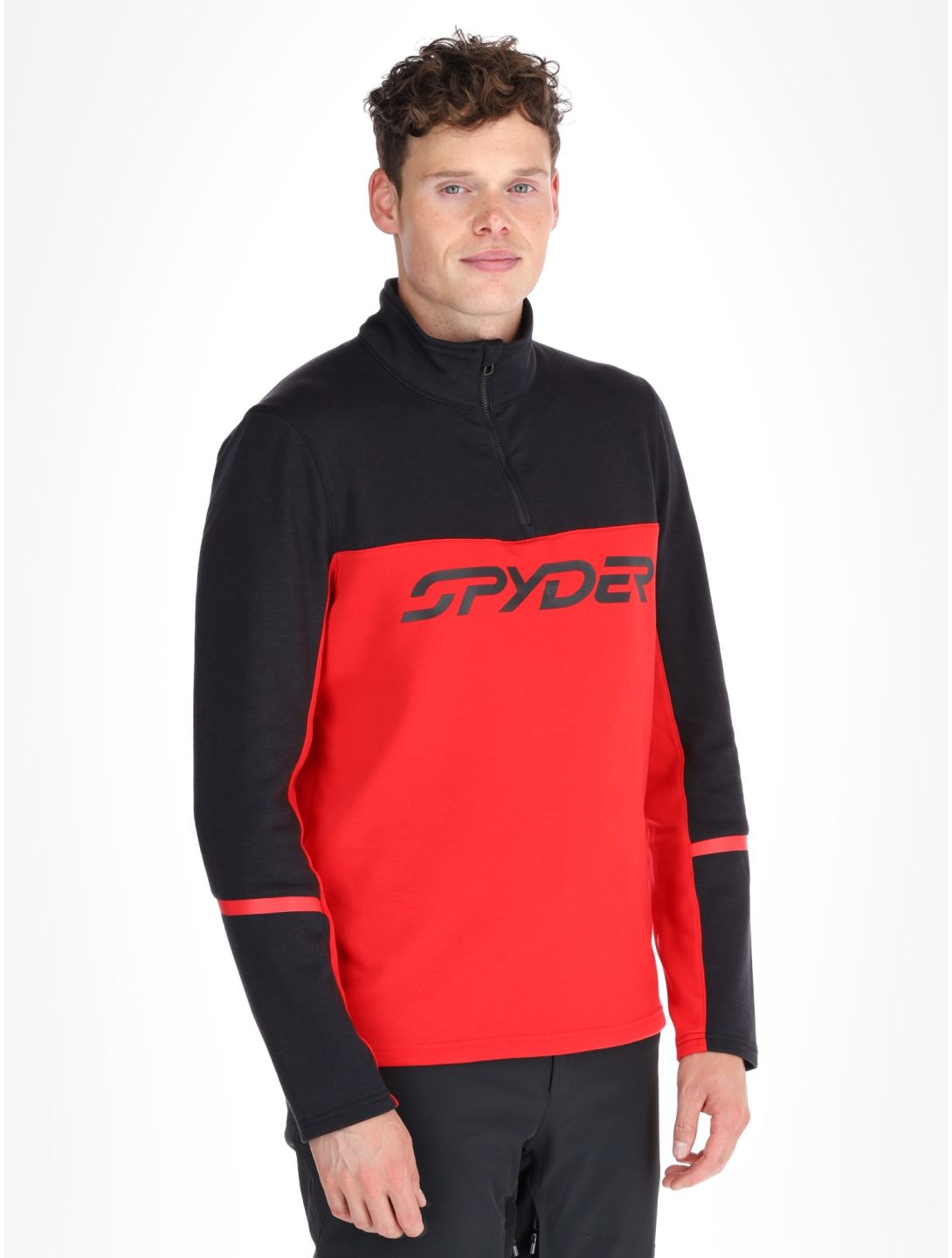 Spyder, Speed Fleece 1/2 Zip maglione uomo Spyder Red rosso 