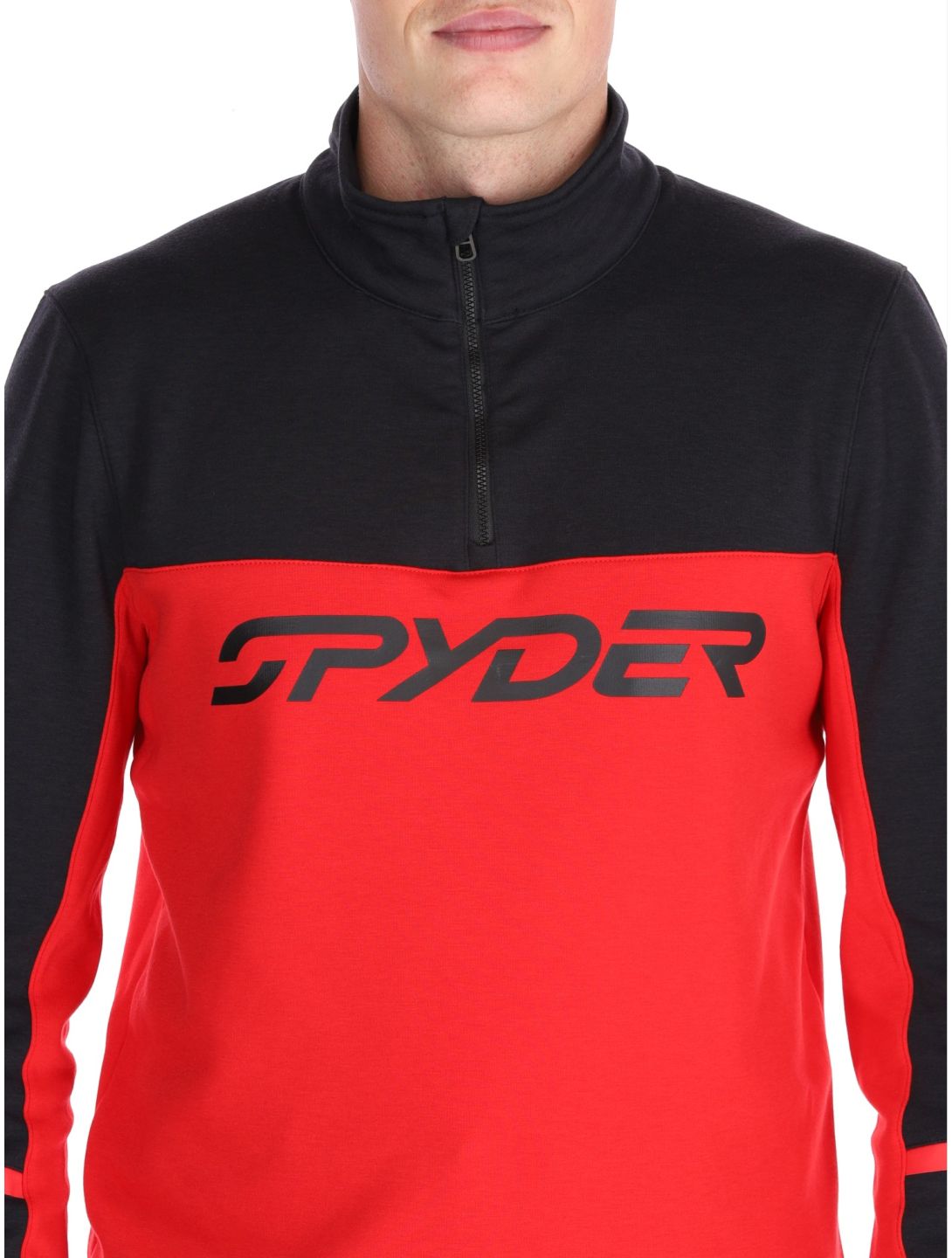 Spyder, Speed Fleece 1/2 Zip maglione uomo Spyder Red rosso 