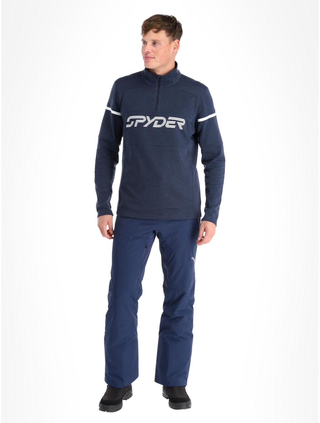 Spyder, Speed Fleece 1/2 Zip maglione uomo True Navy blu 