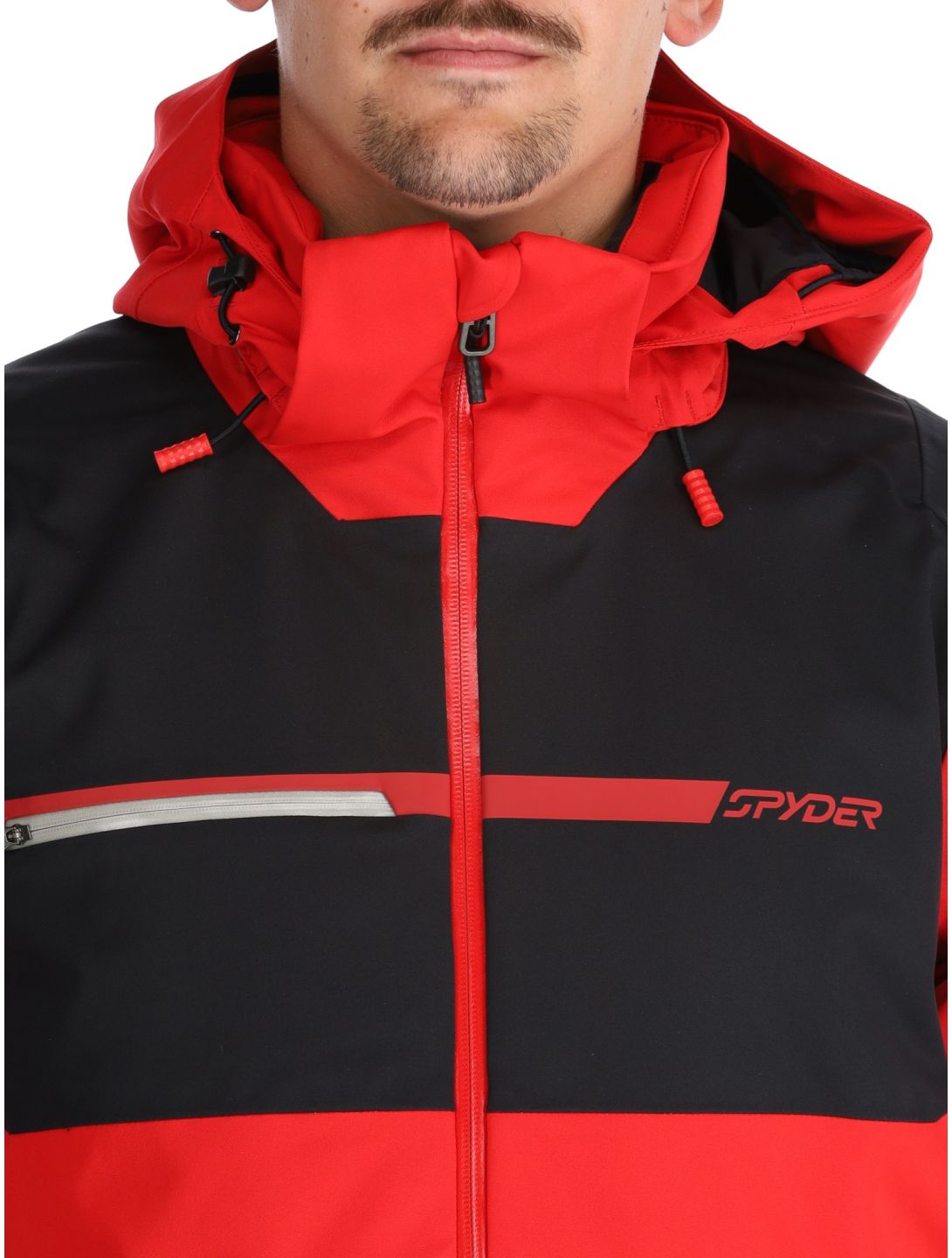 Spyder, Titan giacca sci uomo Spyder Red nero, rosso 