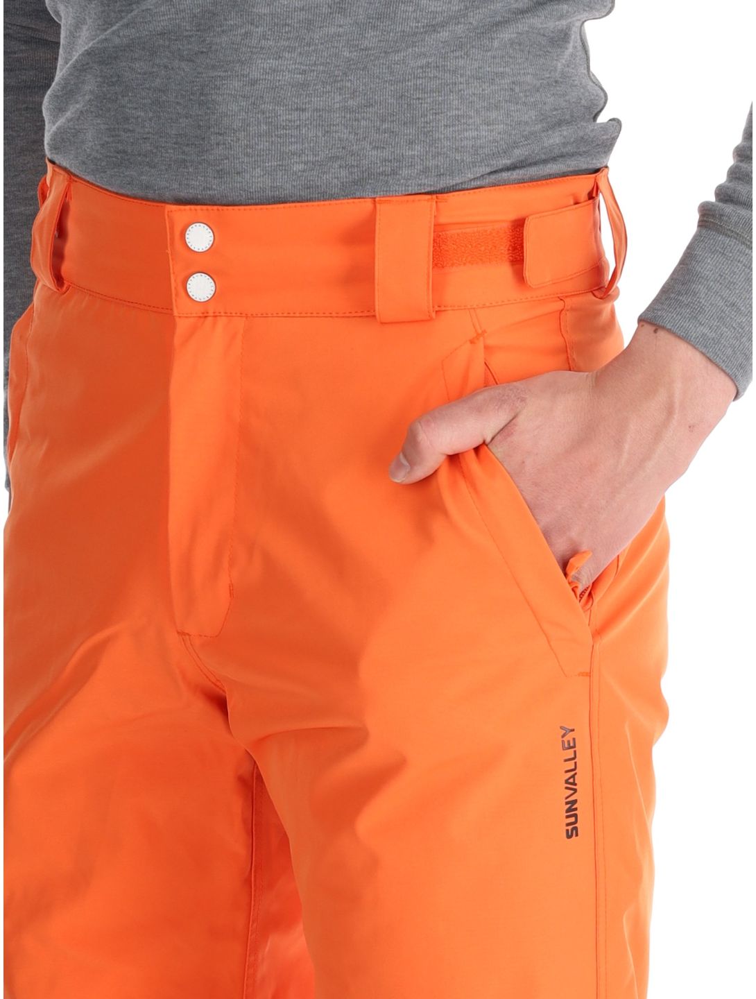 Sun Valley, Folks pantaloni da sci uomo Orange arancio 