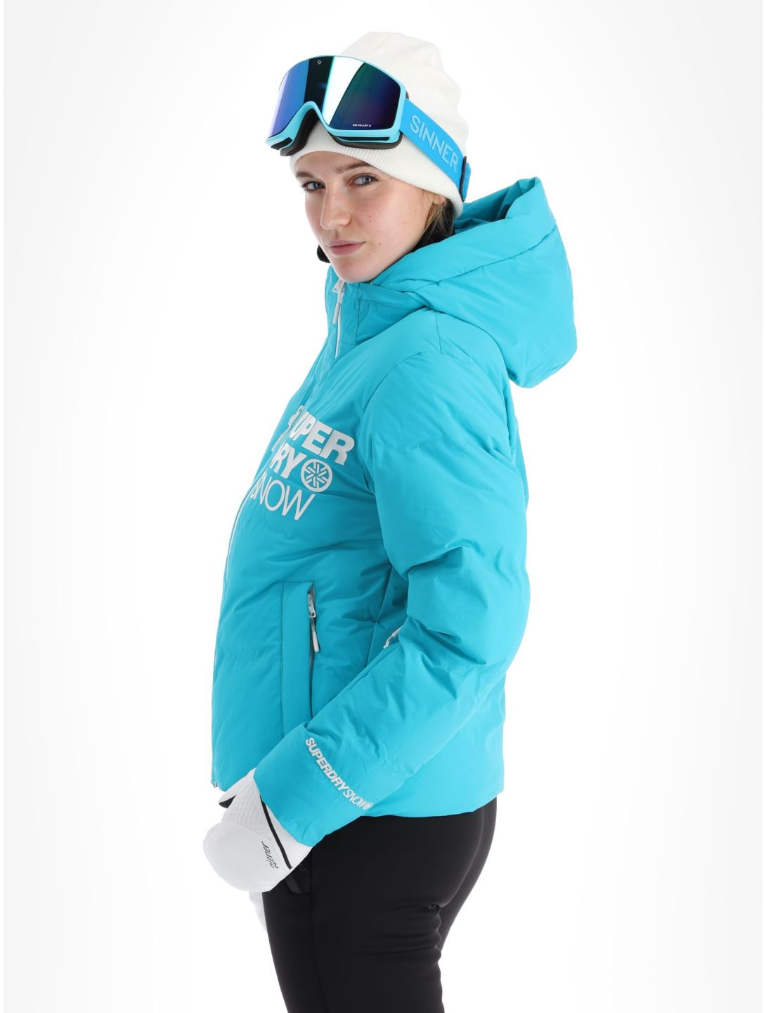 Superdry, Ski Boxy Puffer giacca sci donna Bali Blue blu 