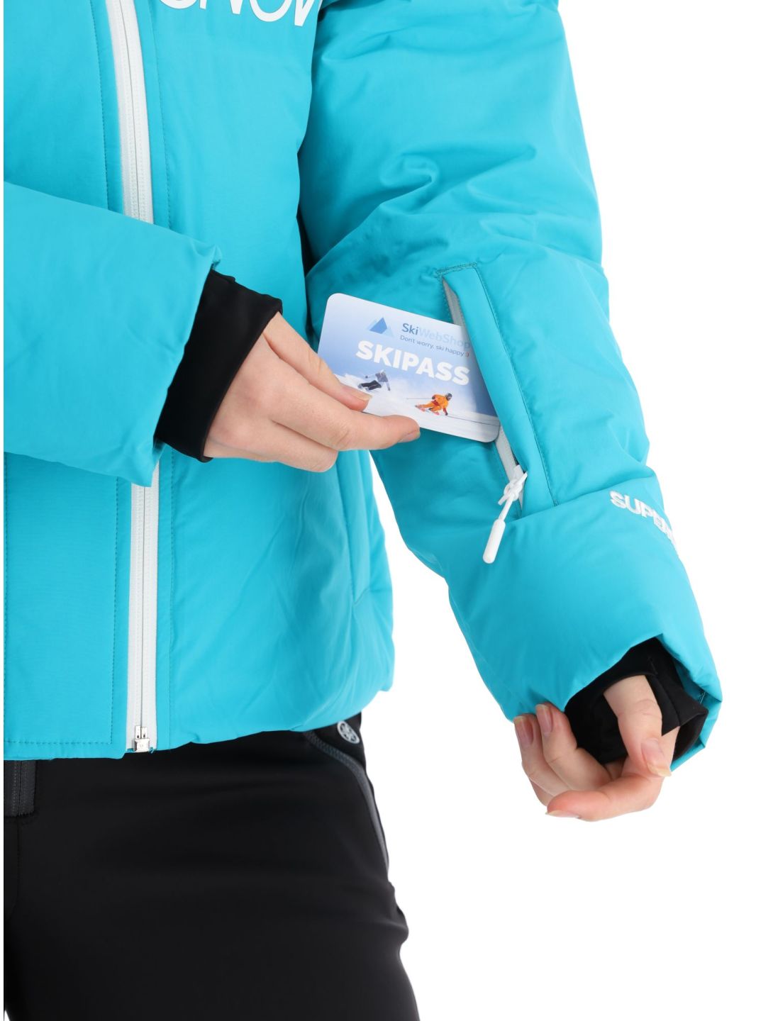 Superdry, Ski Boxy Puffer giacca sci donna Bali Blue blu 