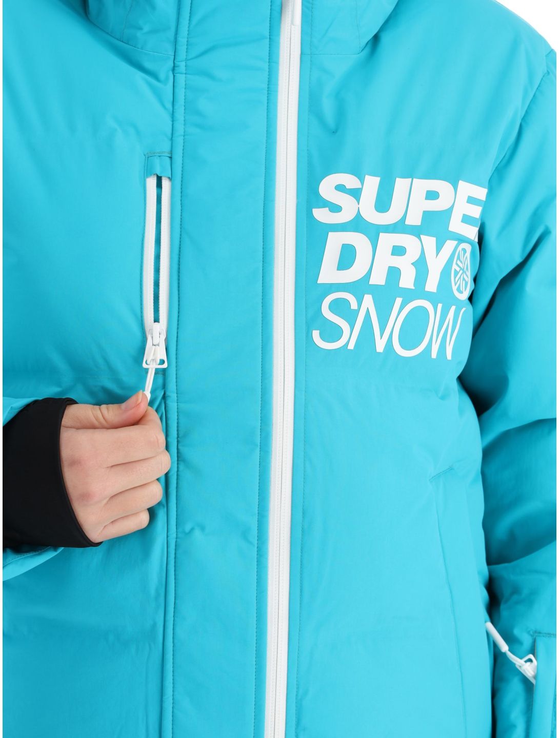 Superdry, Ski Boxy Puffer giacca sci donna Bali Blue blu 