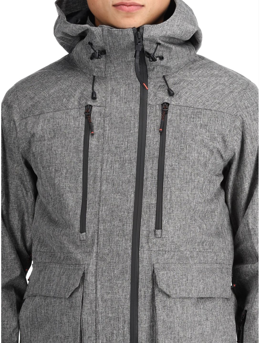 Superdry, Ski Peak Rescue giacca sci uomo Dark Grey Marl grigio 