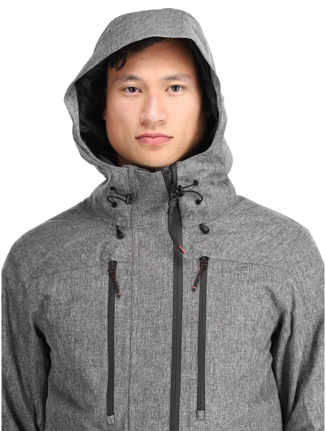 Superdry, Ski Peak Rescue giacca sci uomo Dark Grey Marl grigio 