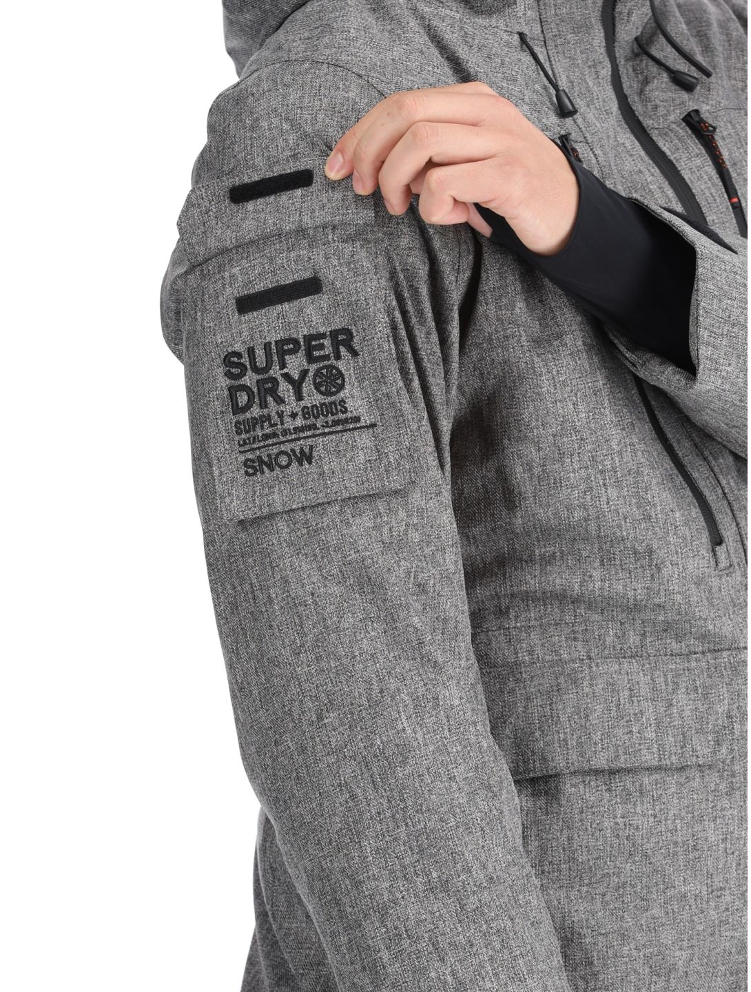 Superdry, Ski Peak Rescue giacca sci uomo Dark Grey Marl grigio 