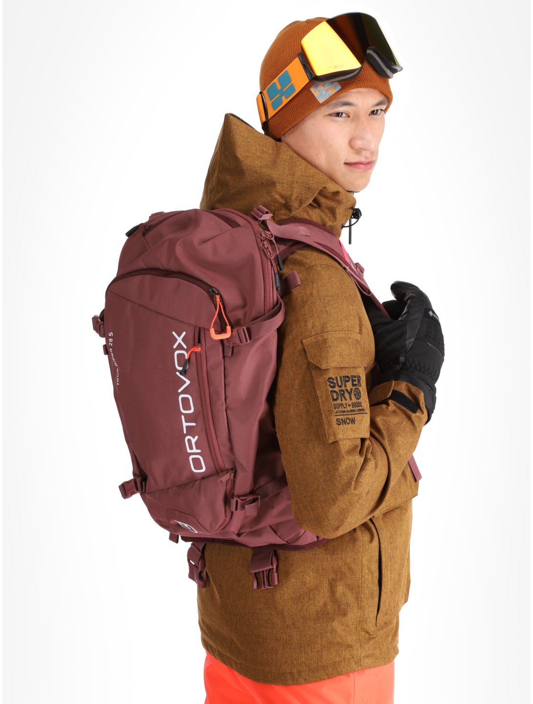 Superdry, Ski Peak Rescue giacca sci uomo Tobacco Brown Marl marrone 