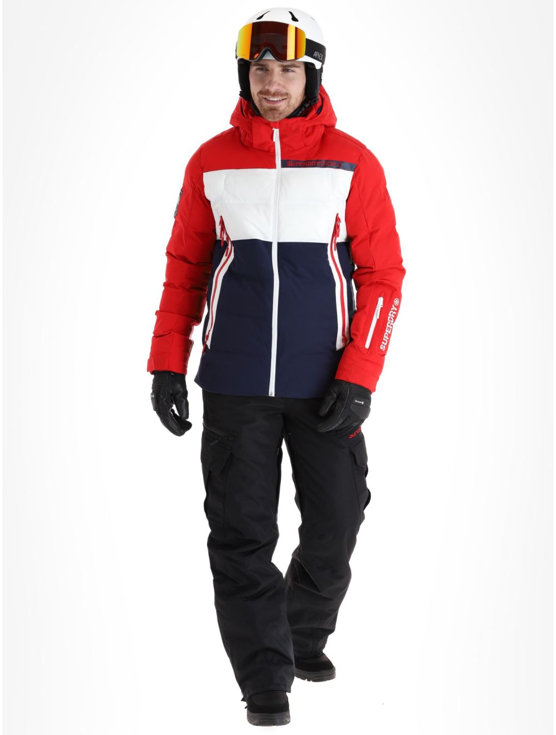 Superdry, Ski Radar Pro Puffer giacca sci uomo Rich Navy blu 