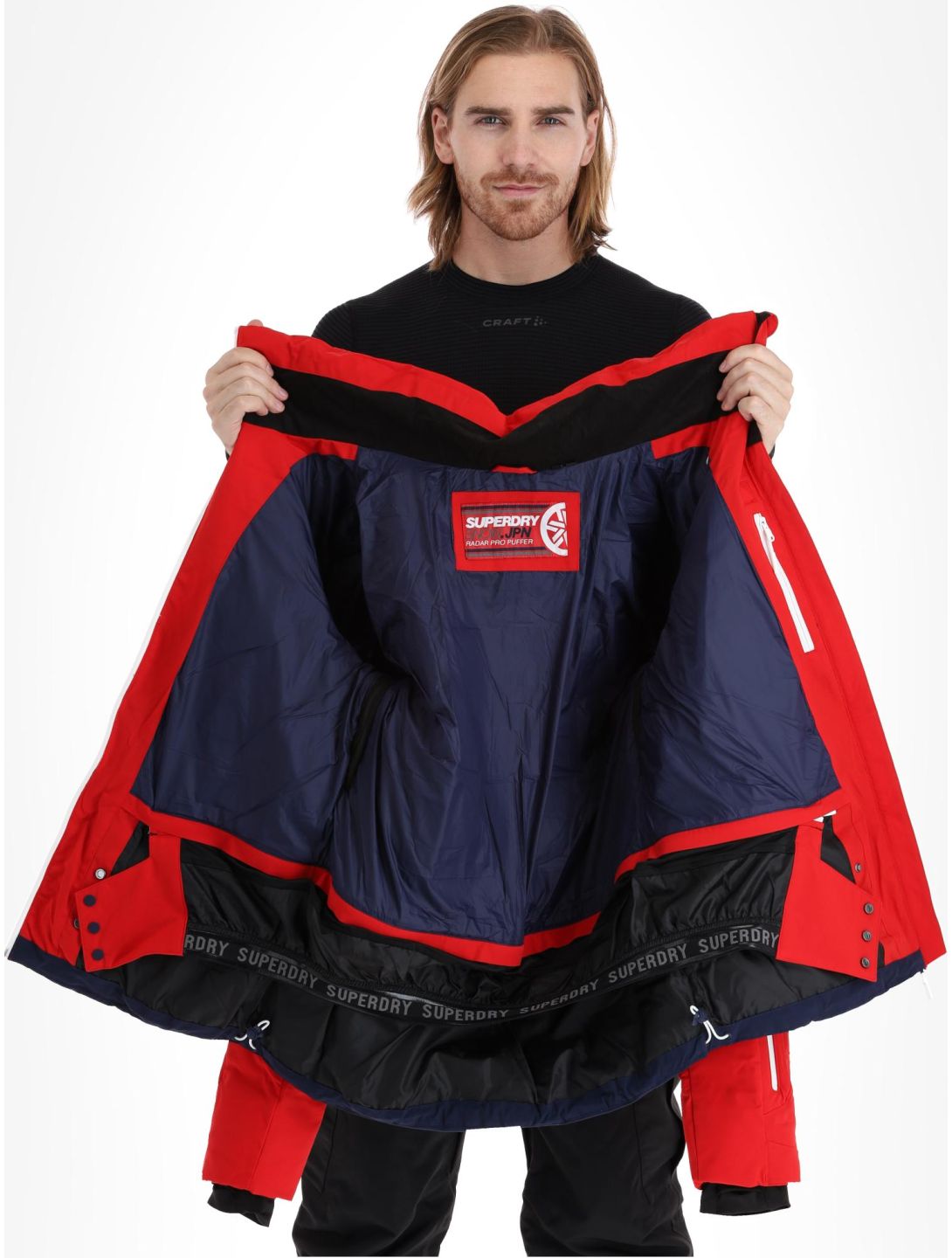 Superdry, Ski Radar Pro Puffer giacca sci uomo Rich Navy blu 