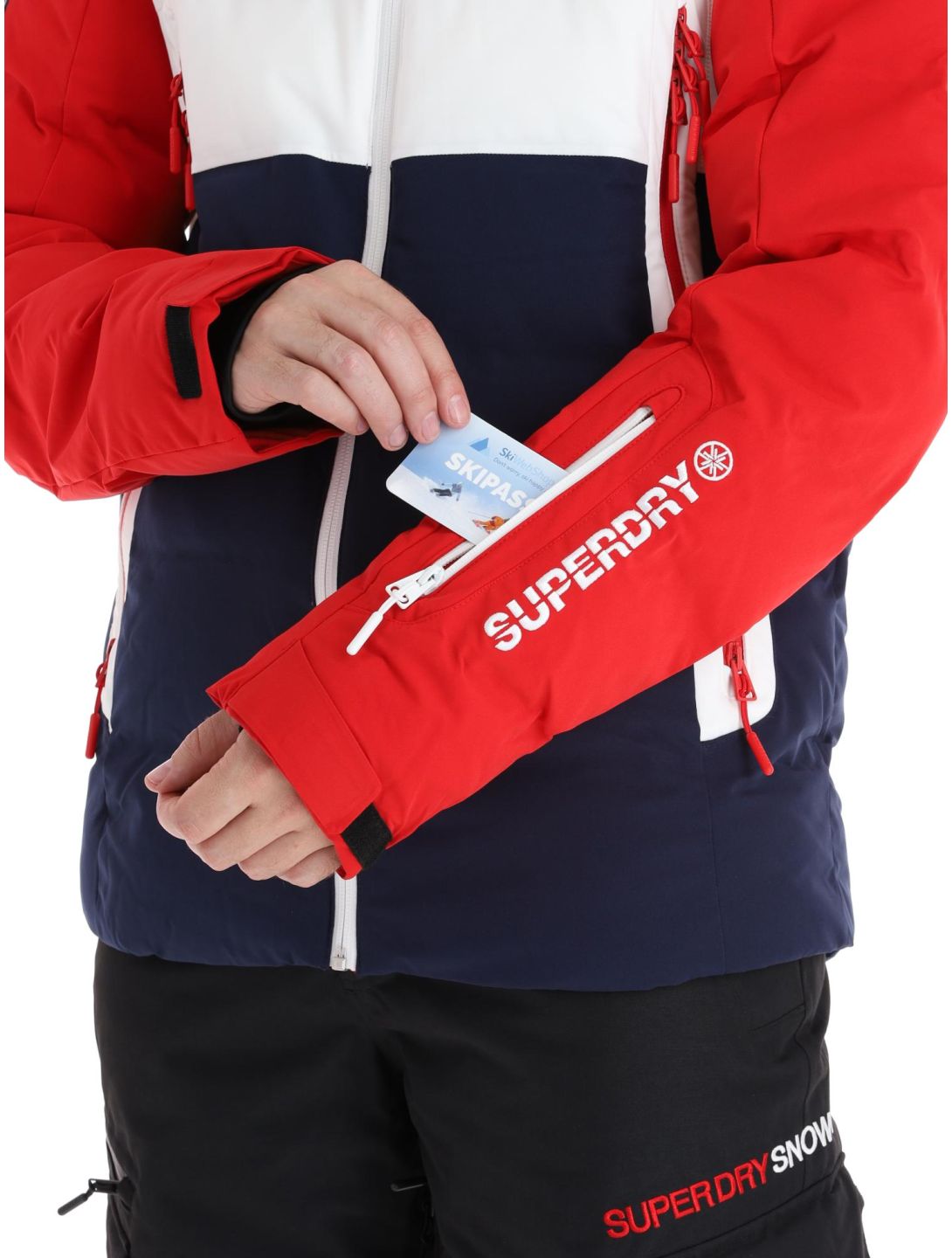 Superdry, Ski Radar Pro Puffer giacca sci uomo Rich Navy blu 