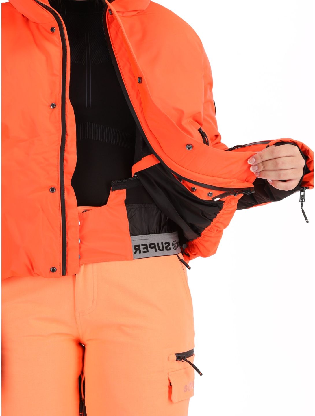 Superdry, Ski Slalom Puffer giacca sci donna Volcanic Coral rosa 