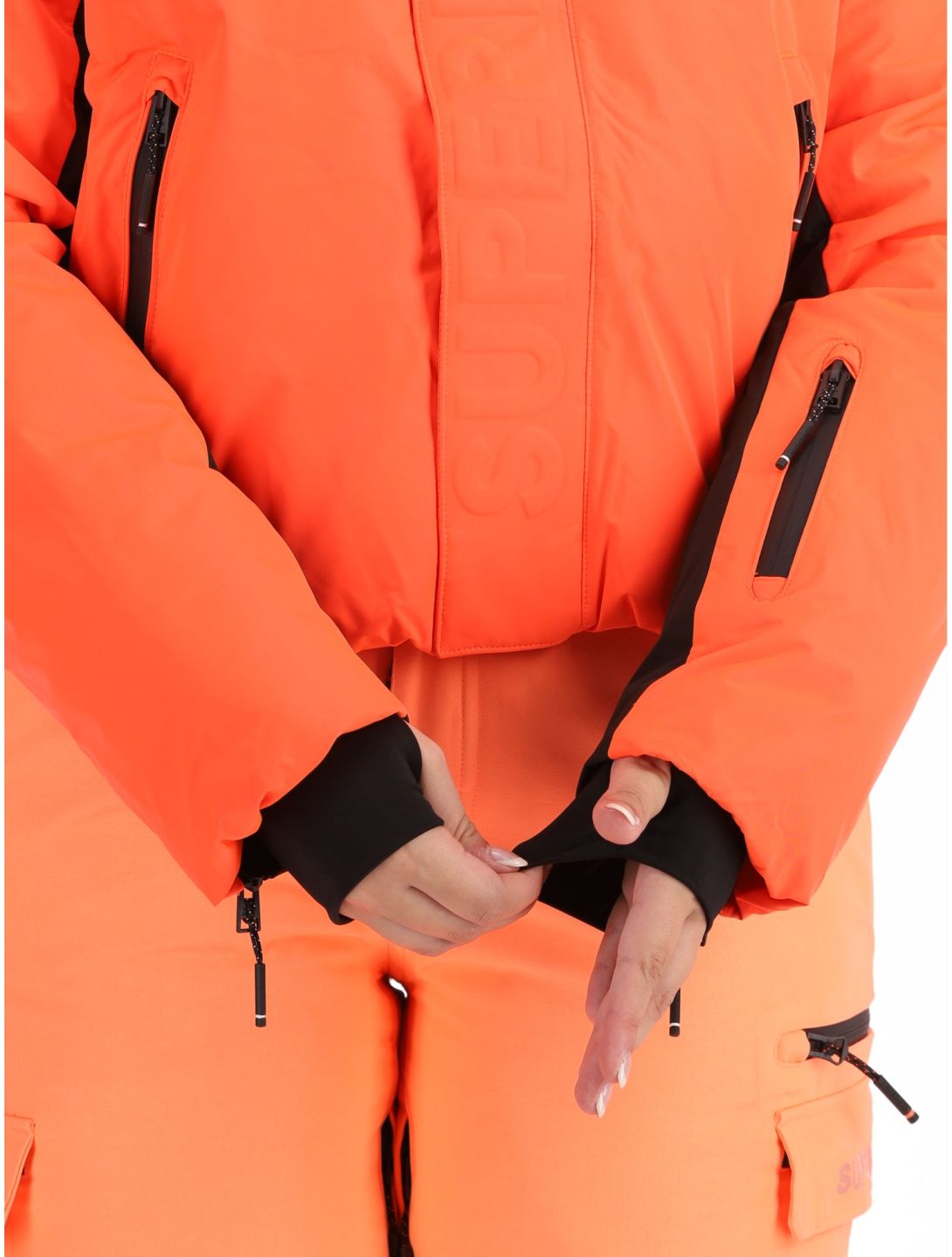 Superdry, Ski Slalom Puffer giacca sci donna Volcanic Coral rosa 