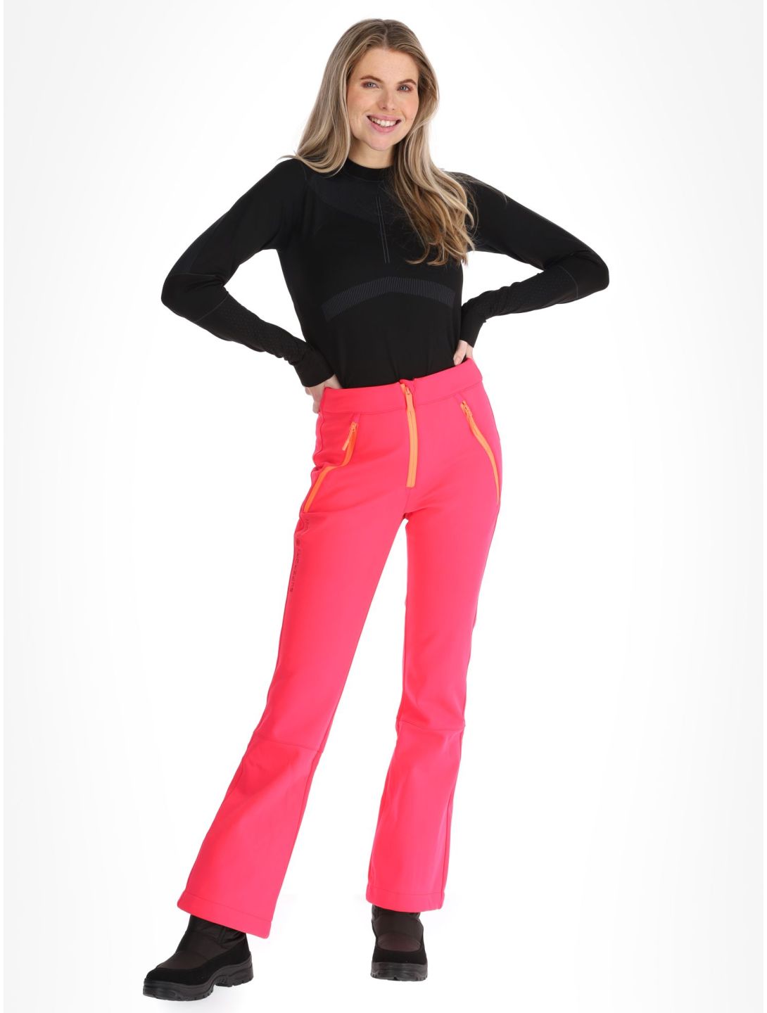 Superdry, Ski Softshell Slim pantaloni da sci softshell donna Hyper Fire Pink rosa 