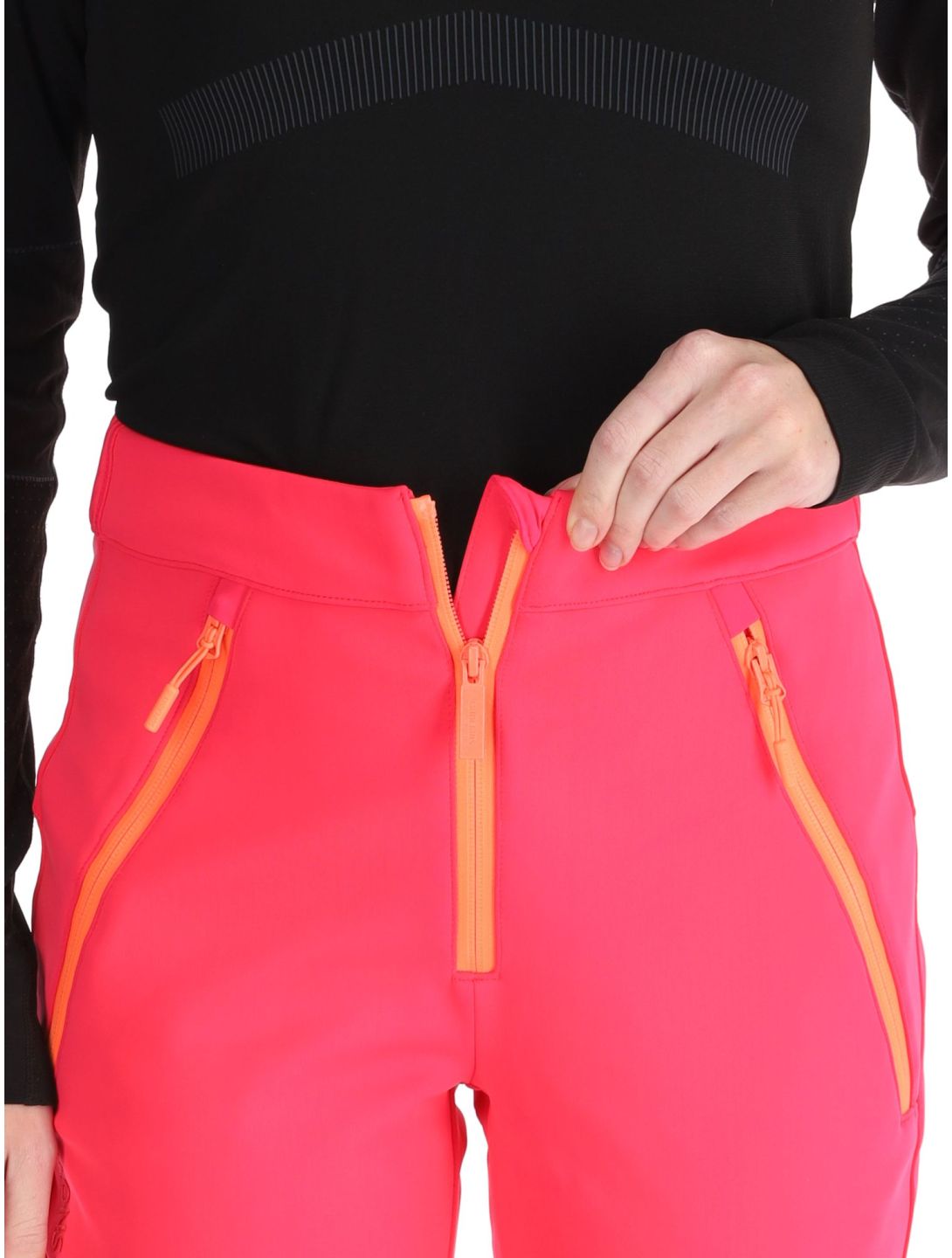 Superdry, Ski Softshell Slim pantaloni da sci softshell donna Hyper Fire Pink rosa 