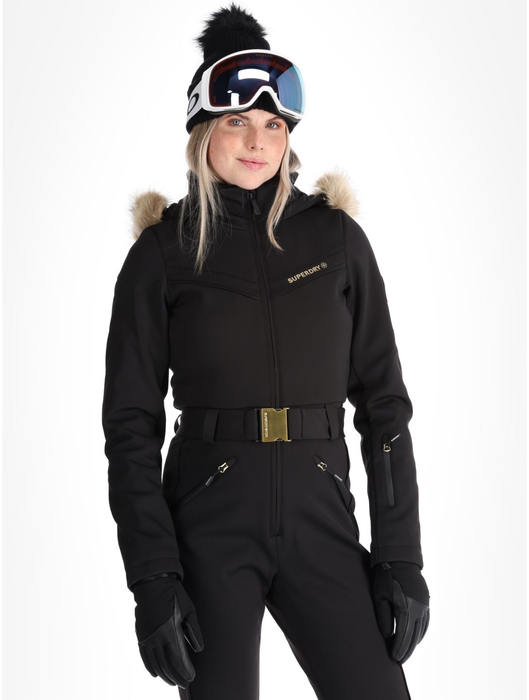 Superdry, Ski Suit completo sci donna Black nero 