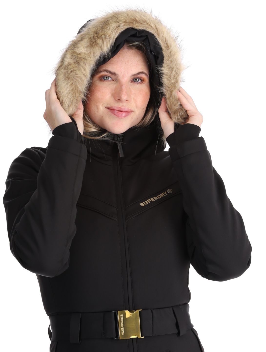 Superdry, Ski Suit completo sci donna Black nero 