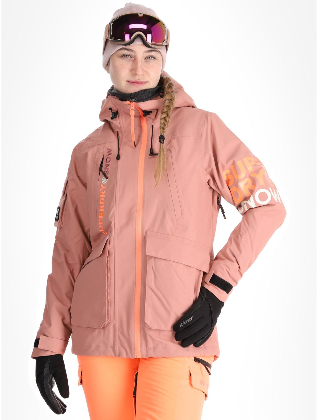 Superdry, Ski Ultimate Rescue giacca sci donna Ash Rose rosa 