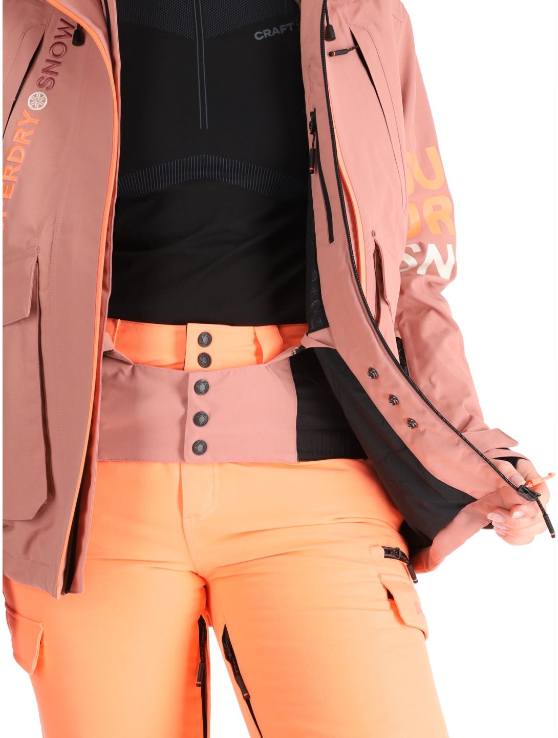 Superdry, Ski Ultimate Rescue giacca sci donna Ash Rose rosa 