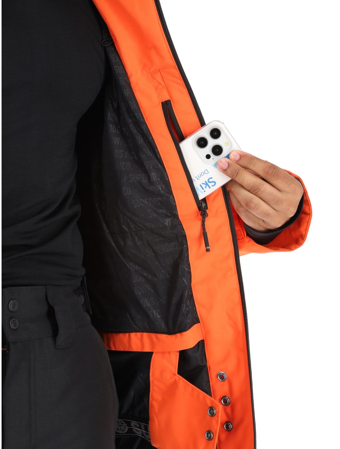 Superdry, Ski Ultimate Rescue giacca sci uomo Flame Orange arancio 