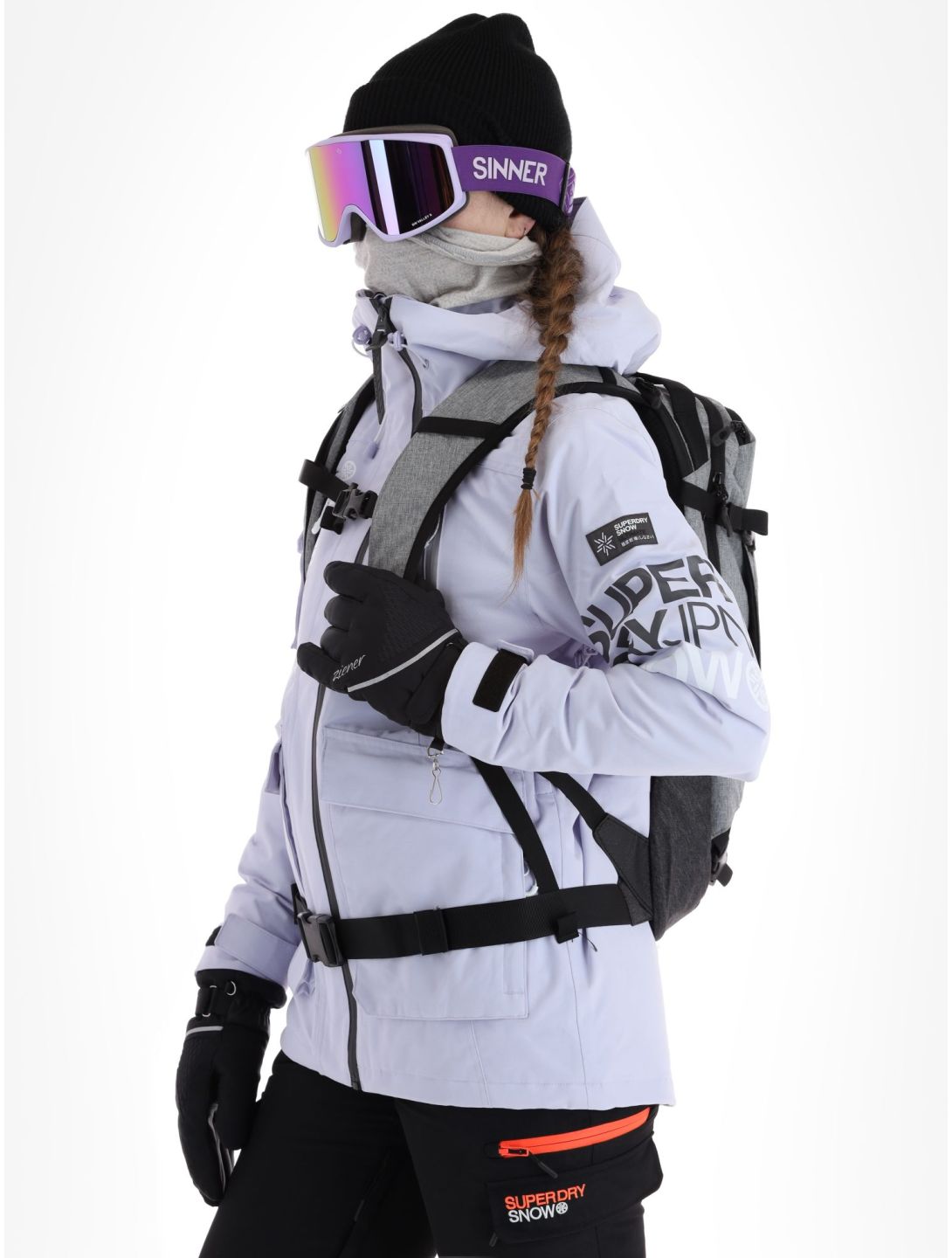 Superdry, Ski Ultimate Rescue giacca sci donna Purple Heather viola 