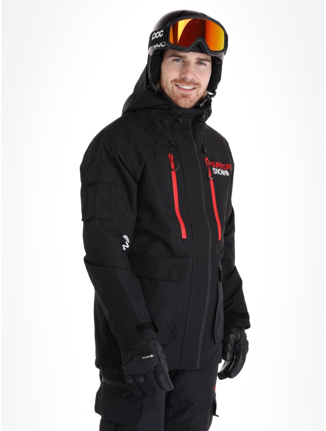 Superdry, Ski Ultimate Rescue giacca sci uomo Black nero 