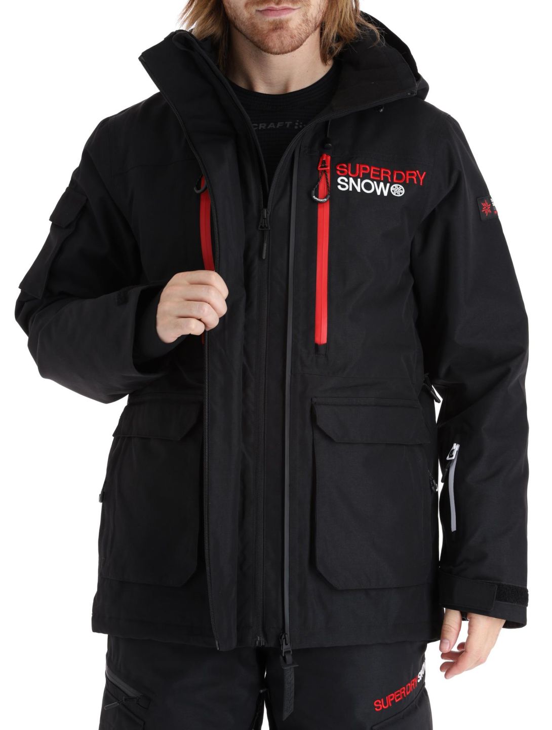 Superdry, Ski Ultimate Rescue giacca sci uomo Black nero 