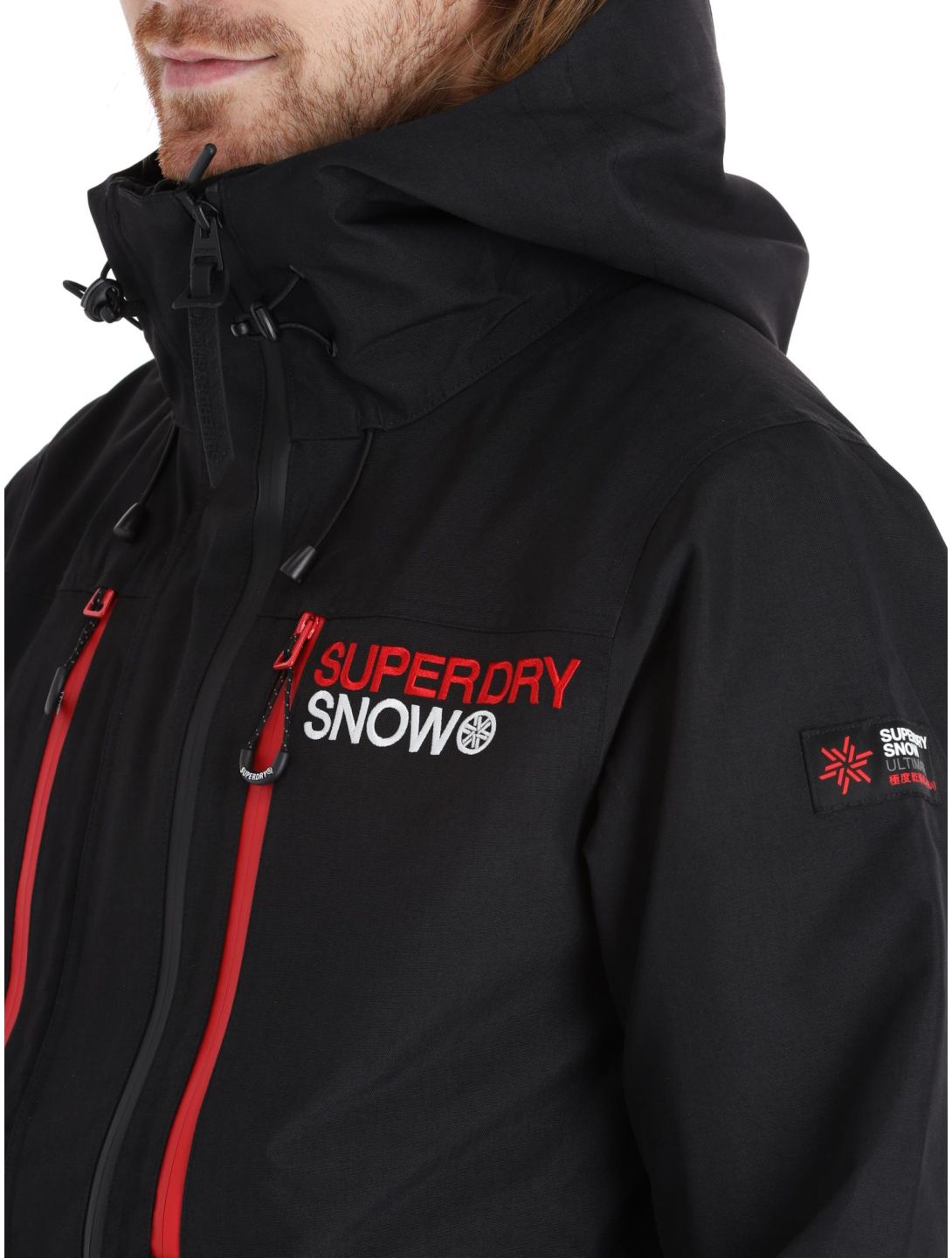 Superdry, Ski Ultimate Rescue giacca sci uomo Black nero 