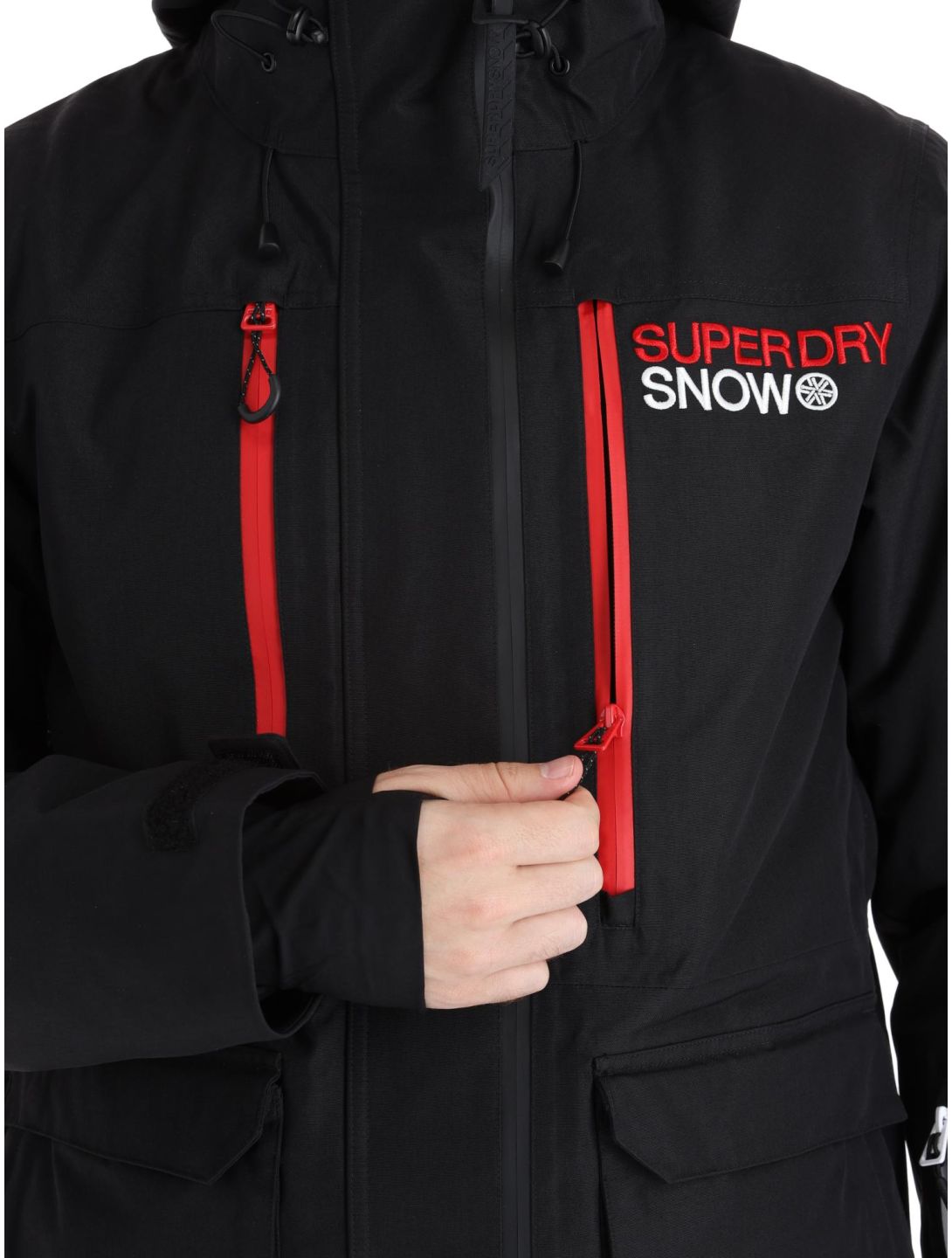 Superdry, Ski Ultimate Rescue giacca sci uomo Black nero 