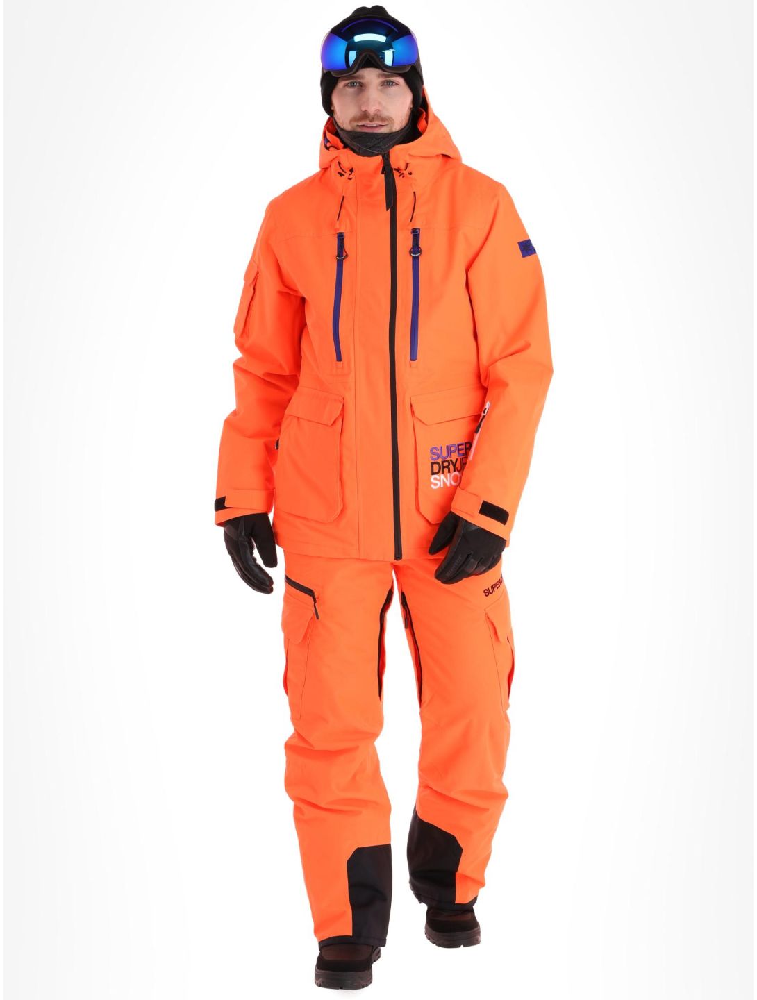 Superdry, Ski Ultimate Rescue Jacket giacca sci uomo Neon Sun Orange  arancio