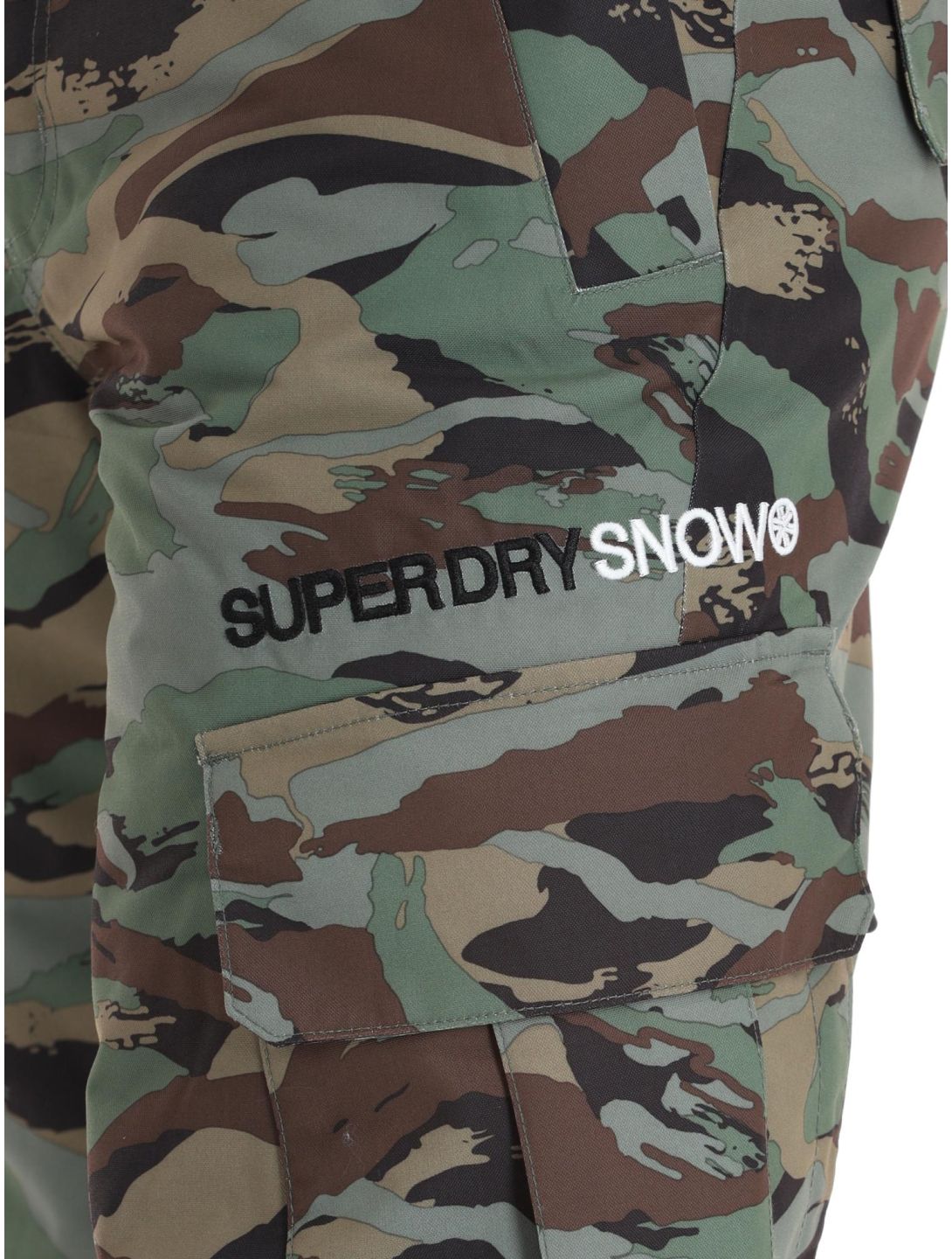 Superdry, Ski Ultimate Rescue pantaloni da sci uomo Woodland Green Camo verde 