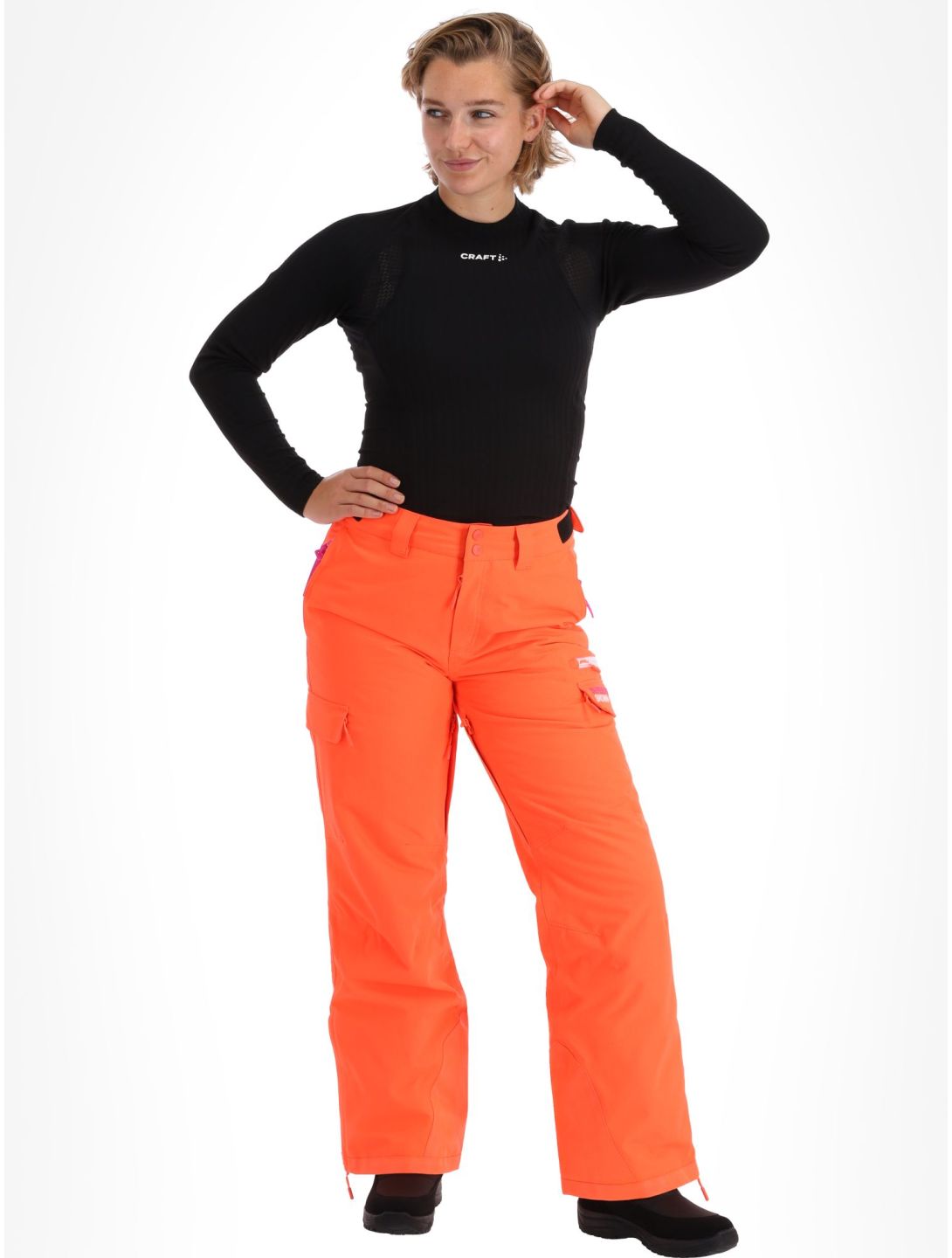 Superdry, Ski Ultimate Rescue pantaloni da sci donna Hyper Fire Coral arancio 