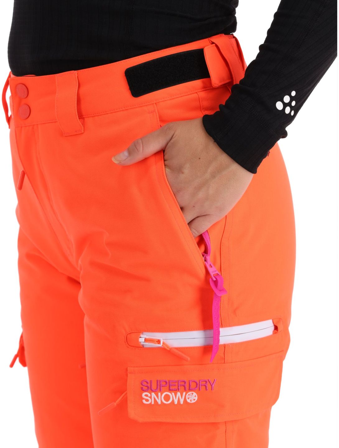 Superdry, Ski Ultimate Rescue pantaloni da sci donna Hyper Fire Coral arancio 